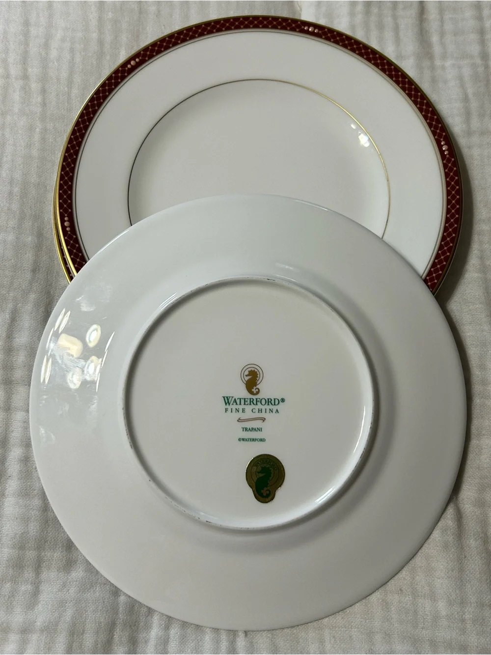 WATERFORD CHINA Trapani set of 4 salad dessert plates 8” New